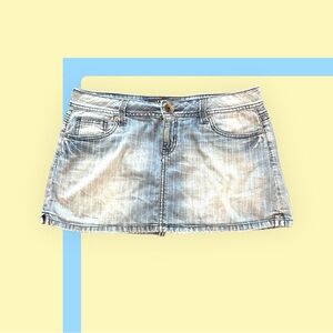 Hints Y2K Micro Mini Denim Skirt